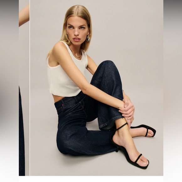 NWT Reformation QUARRY RUI WIDE LEG JEAN Size 26 - Picture 4 of 9